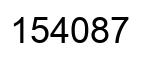 Number 154087 black image