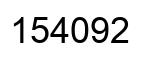 Number 154092 black image