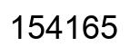 Number 154165 black image