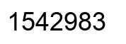 Number 1542983 black image