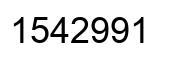 Number 1542991 black image