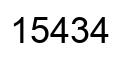 Number 15434 black image