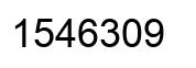 Number 1546309 black image