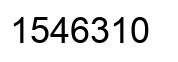 Number 1546310 black image