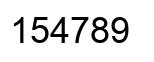 Number 154789 black image