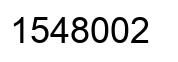 Number 1548002 black image