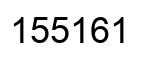 Number 155161 black image