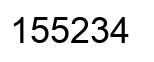Number 155234 black image