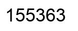 Number 155363 black image