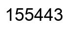 Number 155443 black image