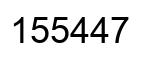 Number 155447 black image