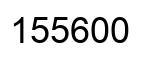 Number 155600 black image