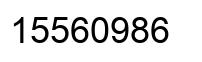 Number 15560986 black image