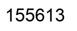 Number 155613 black image