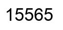 Number 15565 black image