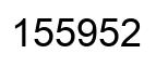 Number 155952 black image