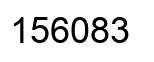 Number 156083 black image