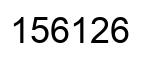 Number 156126 black image