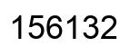 Number 156132 black image