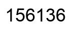 Number 156136 black image