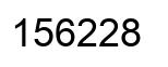 Number 156228 black image