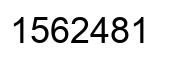 Number 1562481 black image