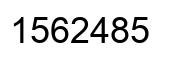 Number 1562485 black image