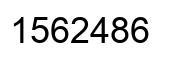 Number 1562486 black image