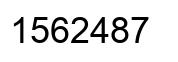 Number 1562487 black image