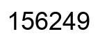 Number 156249 black image