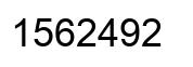 Number 1562492 black image