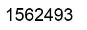 Number 1562493 black image