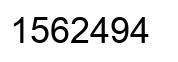 Number 1562494 black image