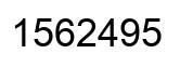 Number 1562495 black image