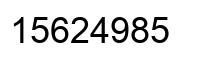 Number 15624985 black image