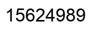 Number 15624989 black image