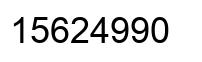 Number 15624990 black image