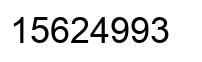 Number 15624993 black image