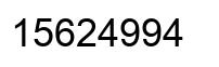Number 15624994 black image
