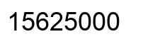 Number 15625000 black image