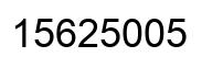 Number 15625005 black image
