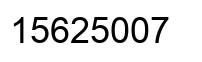 Number 15625007 black image