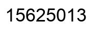 Number 15625013 black image