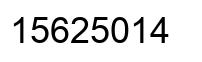 Number 15625014 black image