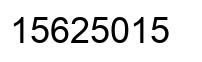 Number 15625015 black image