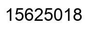 Number 15625018 black image