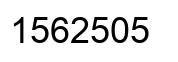 Number 1562505 black image
