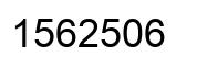 Number 1562506 black image