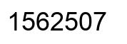 Number 1562507 black image
