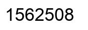 Number 1562508 black image